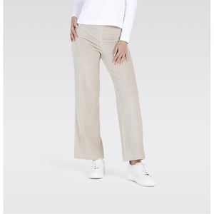 MAC Jeans- Anna Pull on Corduroy Pants in White Sand