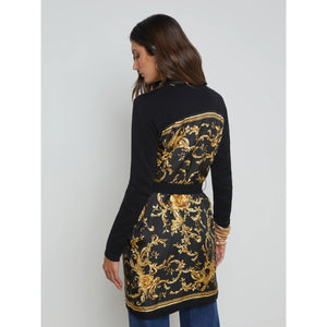 L'AGENCE- Beverly Silk Panel Cardigan