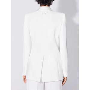 Barbara Bui- Crepe Fitted Suit Jacket with Satin Collar