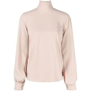 NO. 21- Puff Sleeve Crepe Blouse