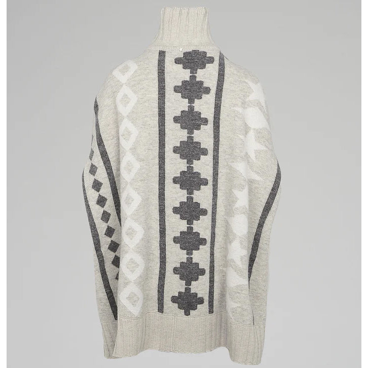 Lorena Antoniazzi- Wool and Alpaca Jacquard Poncho