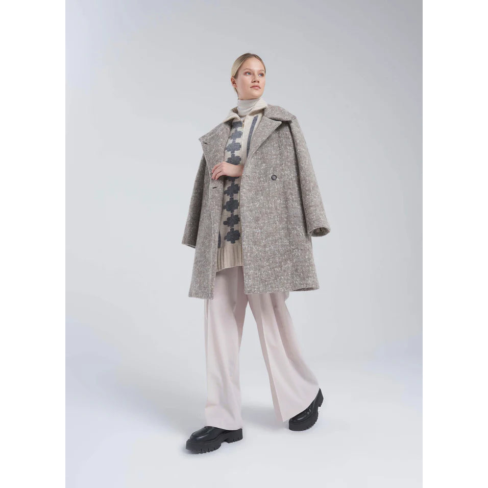 Lorena Antoniazzi- Wool and Alpaca Jacquard Poncho