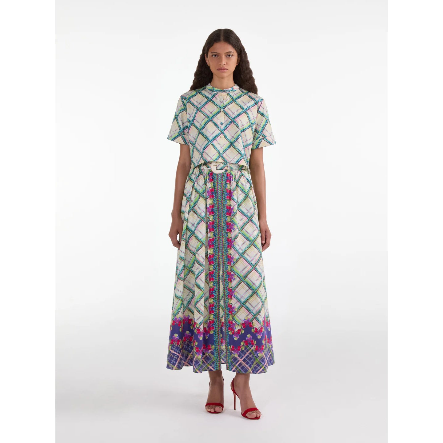 SALONI- Judi Skirt in Quail Check