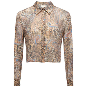 L'AGENCE- Cosette Crop Hi Low Shirt