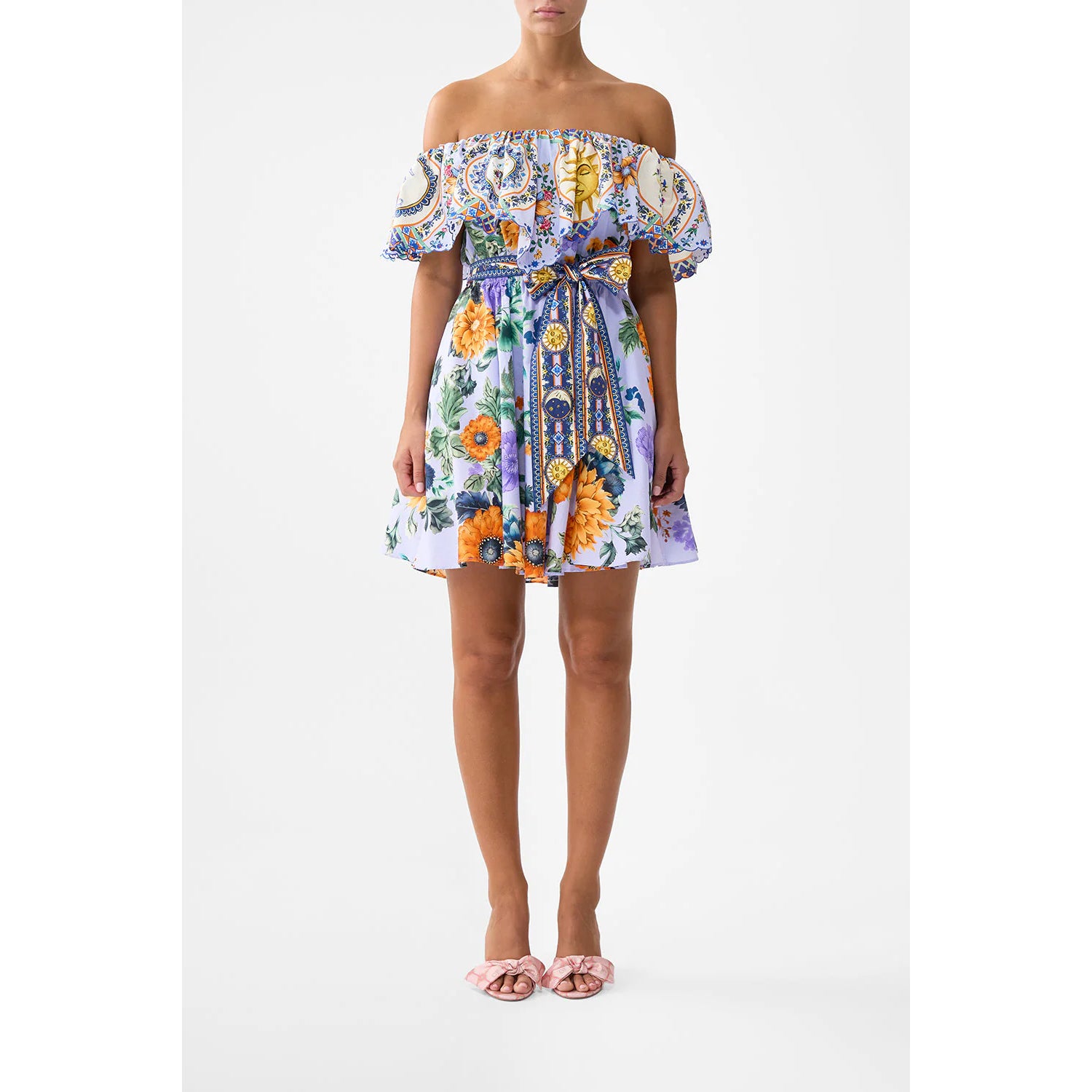Camilla- Shoulder Frill Short Dress