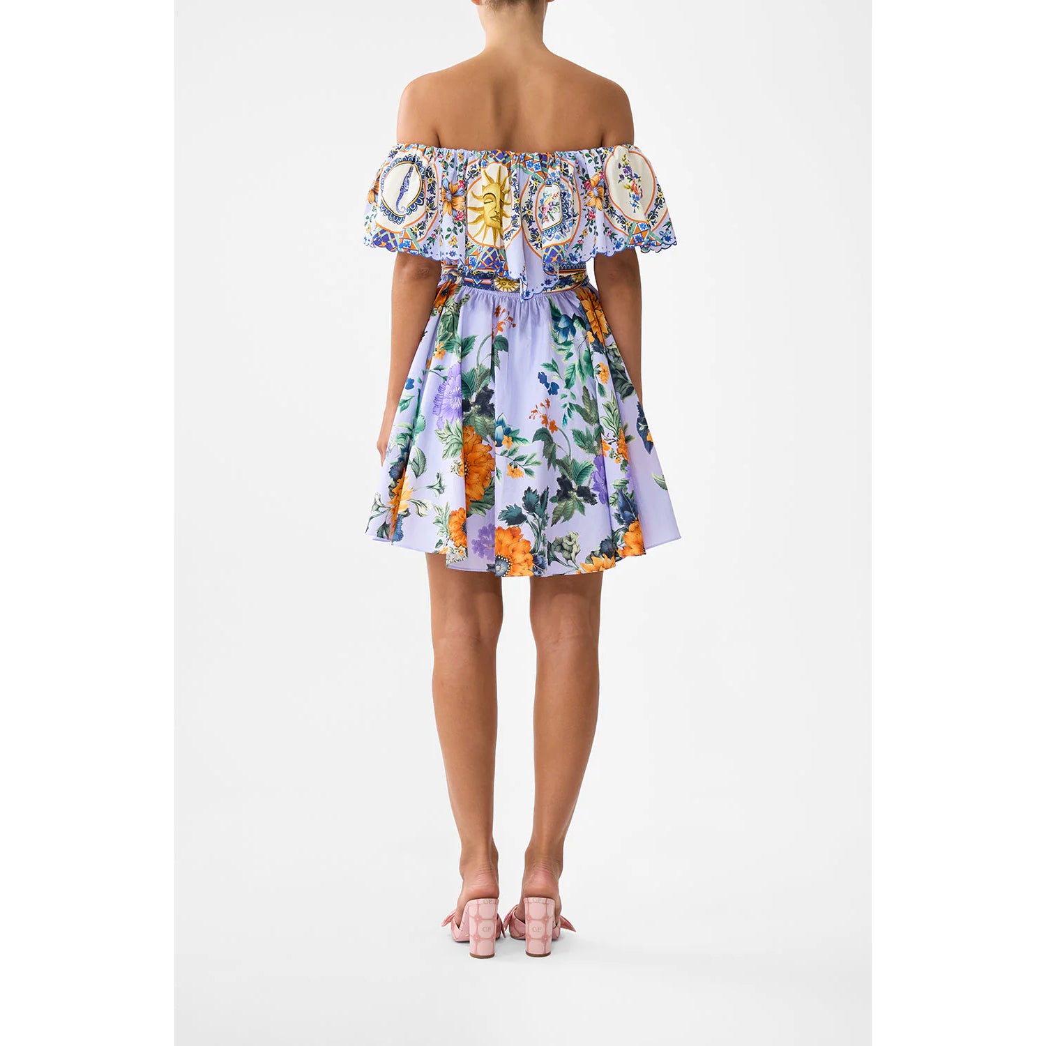Camilla- Shoulder Frill Short Dress