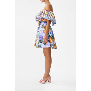 Camilla- Shoulder Frill Short Dress
