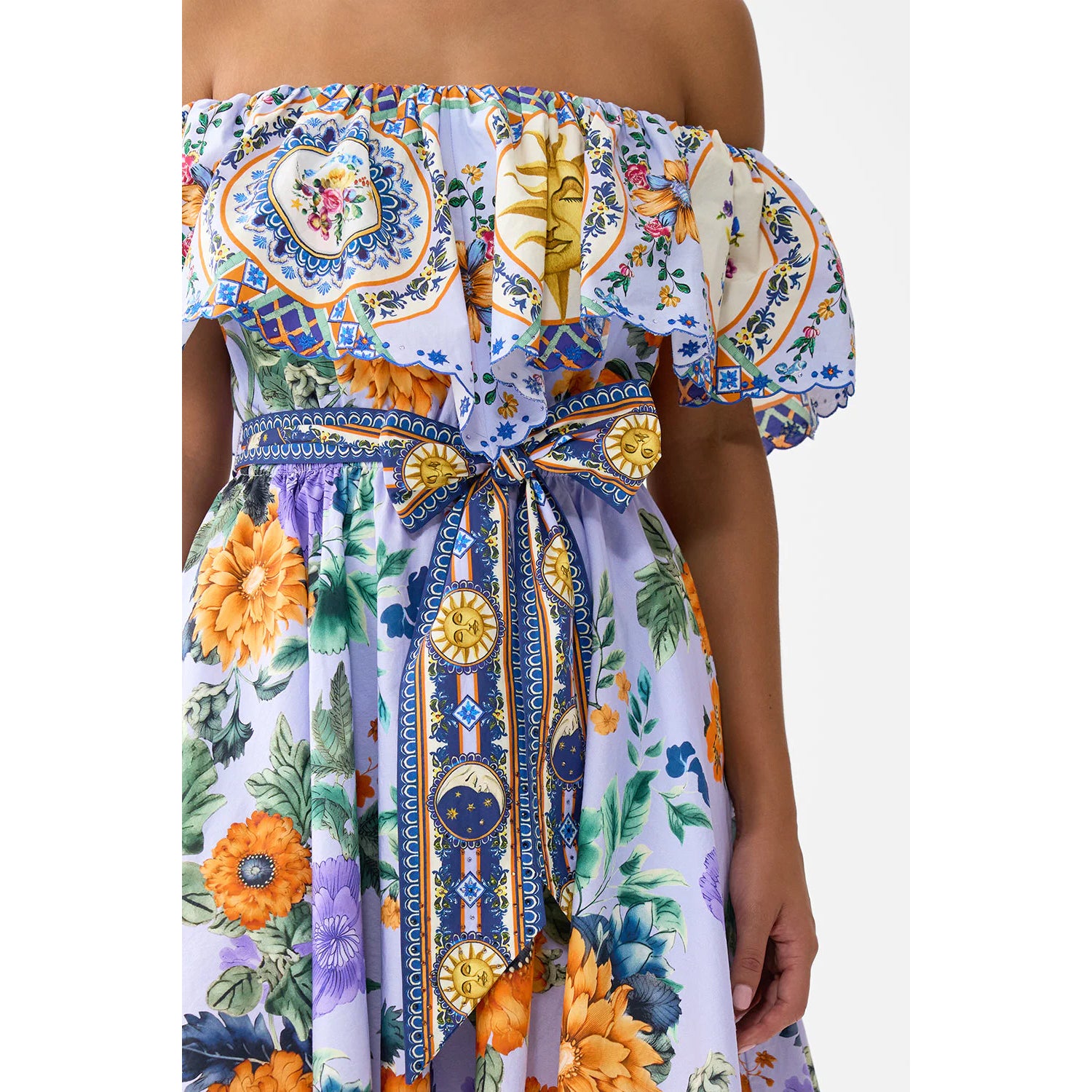 Camilla- Shoulder Frill Short Dress
