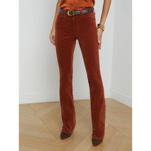 L'AGENCE- Stevie High Rise Straight Velvet Jeans