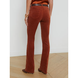 L'AGENCE- Stevie High Rise Straight Velvet Jeans