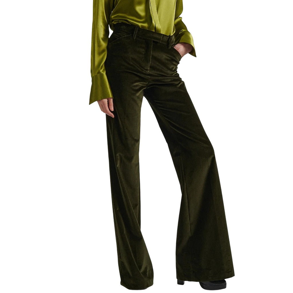 Barbara Bui- Bootleg Cut Velvet Pants