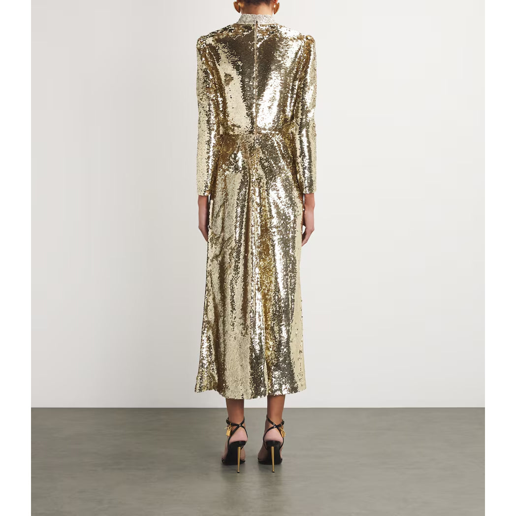 Saloni- Jena Sequin Midi Dress