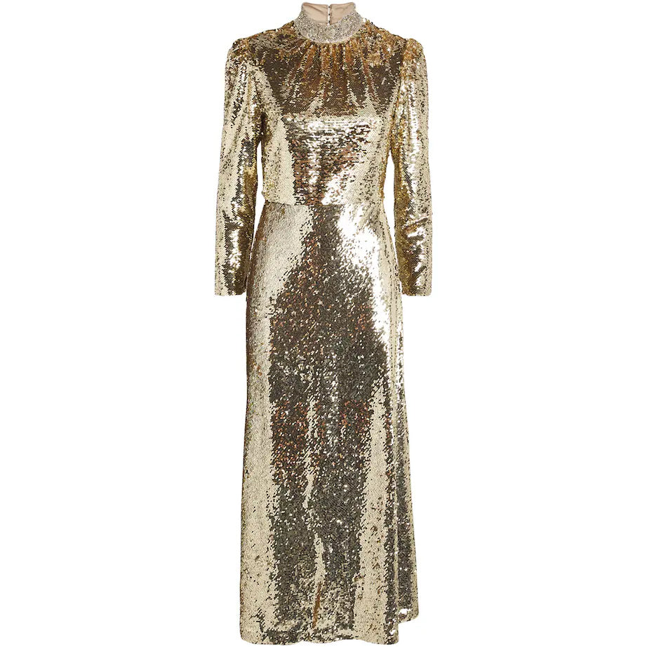 Saloni- Jena Sequin Midi Dress