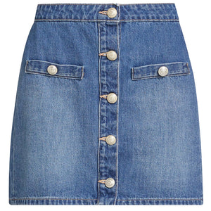 L'AGENCE- Kris Button Front Mini Skirt