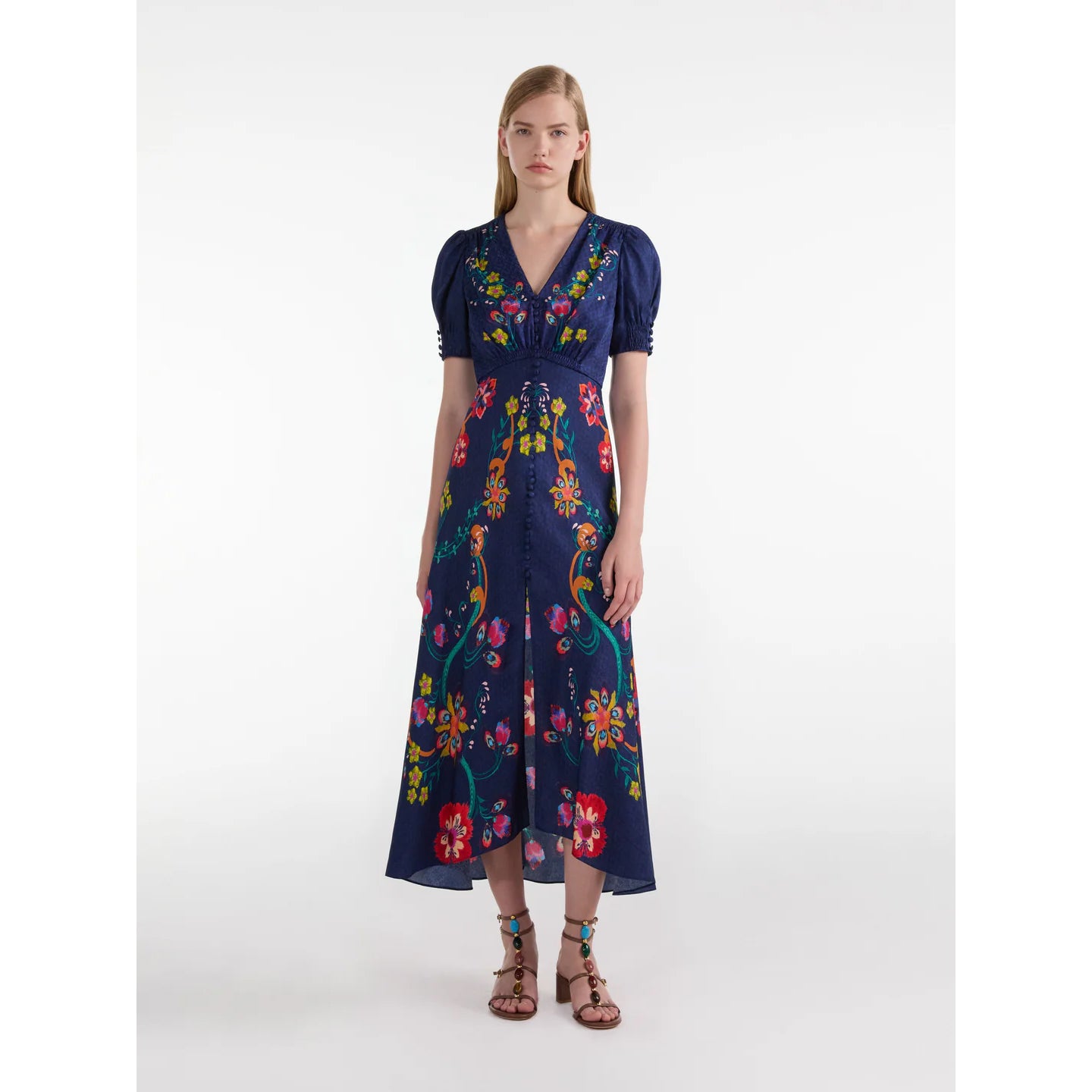 SALONI- Lea Dress in Corsage Bloom