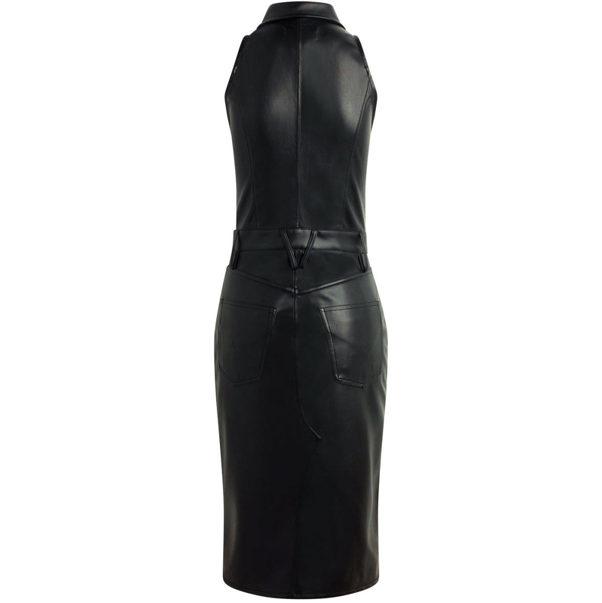 Hudson- Faux Leather Utility Dress