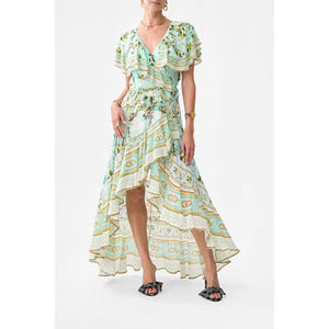 Camilla- Frill Sleeve Long Dress