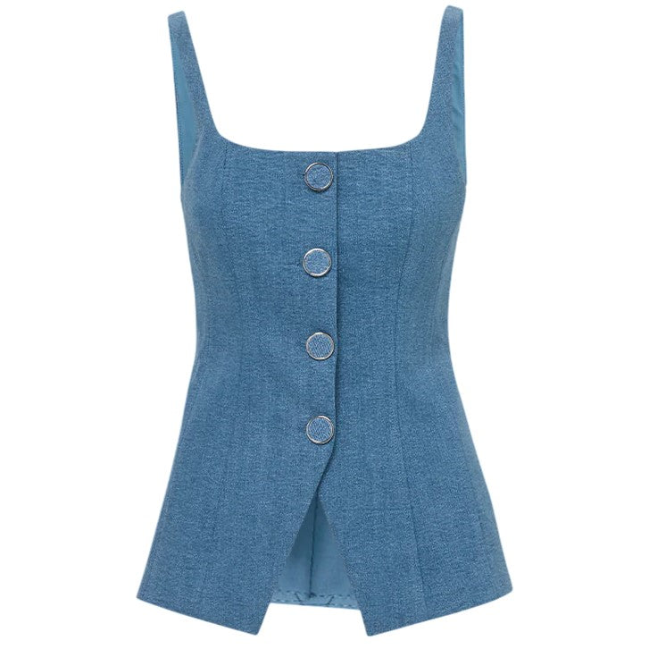 Veronica Beard- Liana Button Up Vest Top