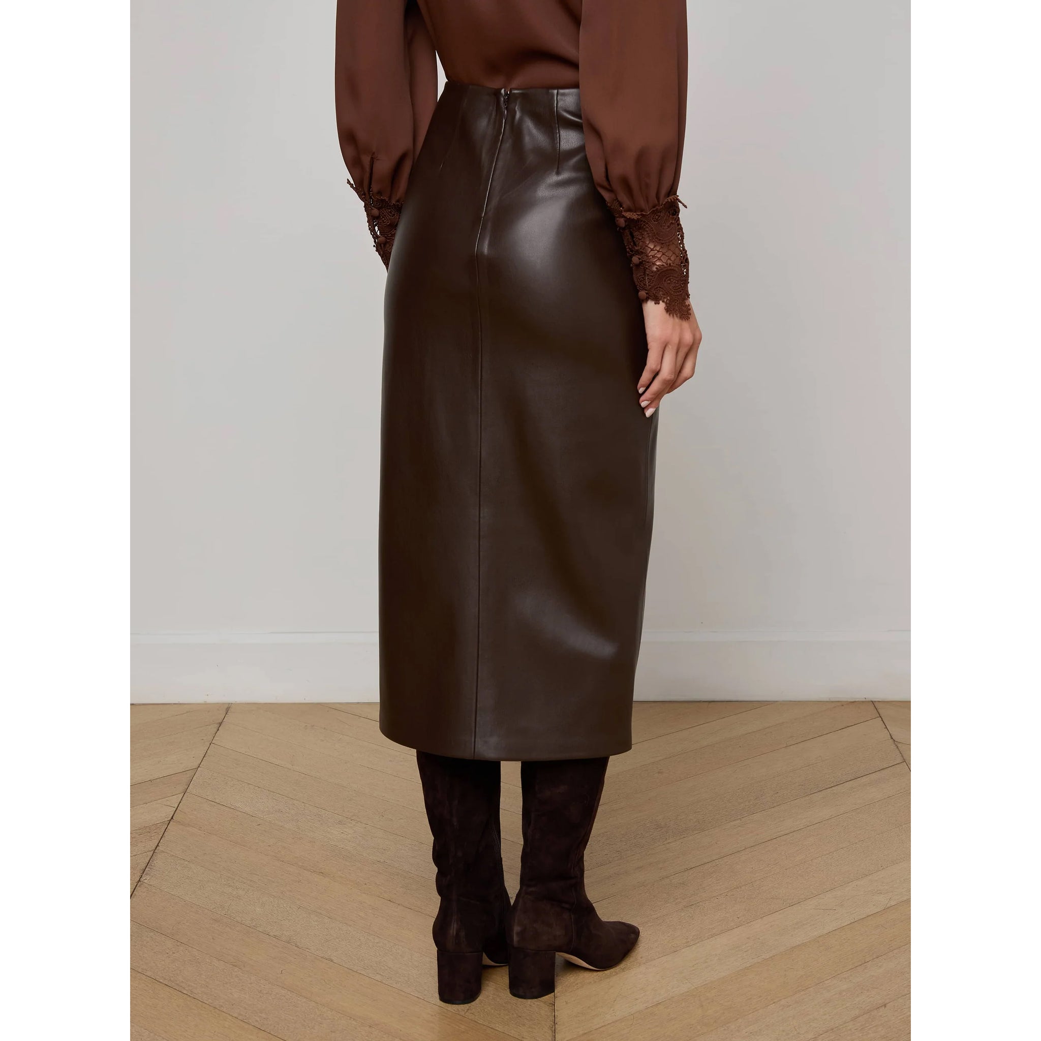 L'AGENCE- Lilou Vegan Leather Skirt