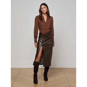 L'AGENCE- Lilou Vegan Leather Skirt
