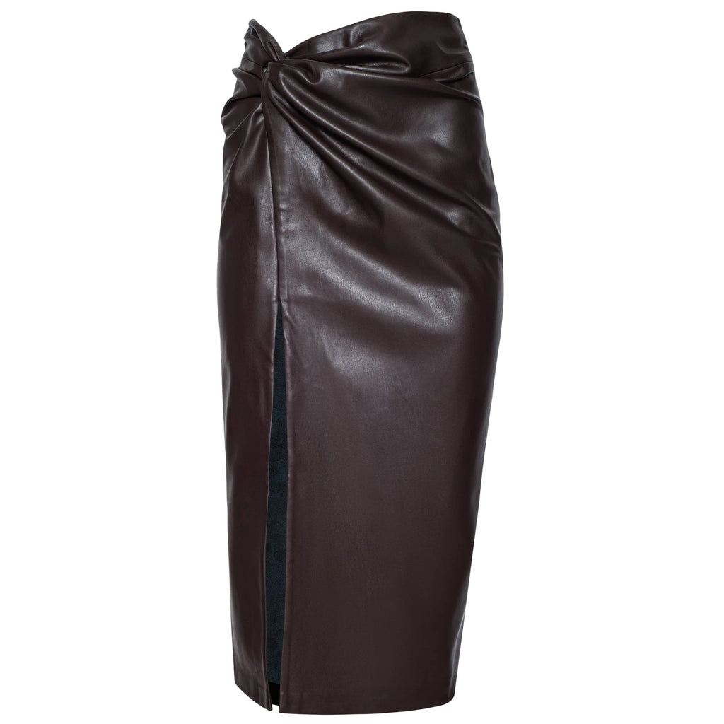 L'AGENCE- Lilou Vegan Leather Skirt