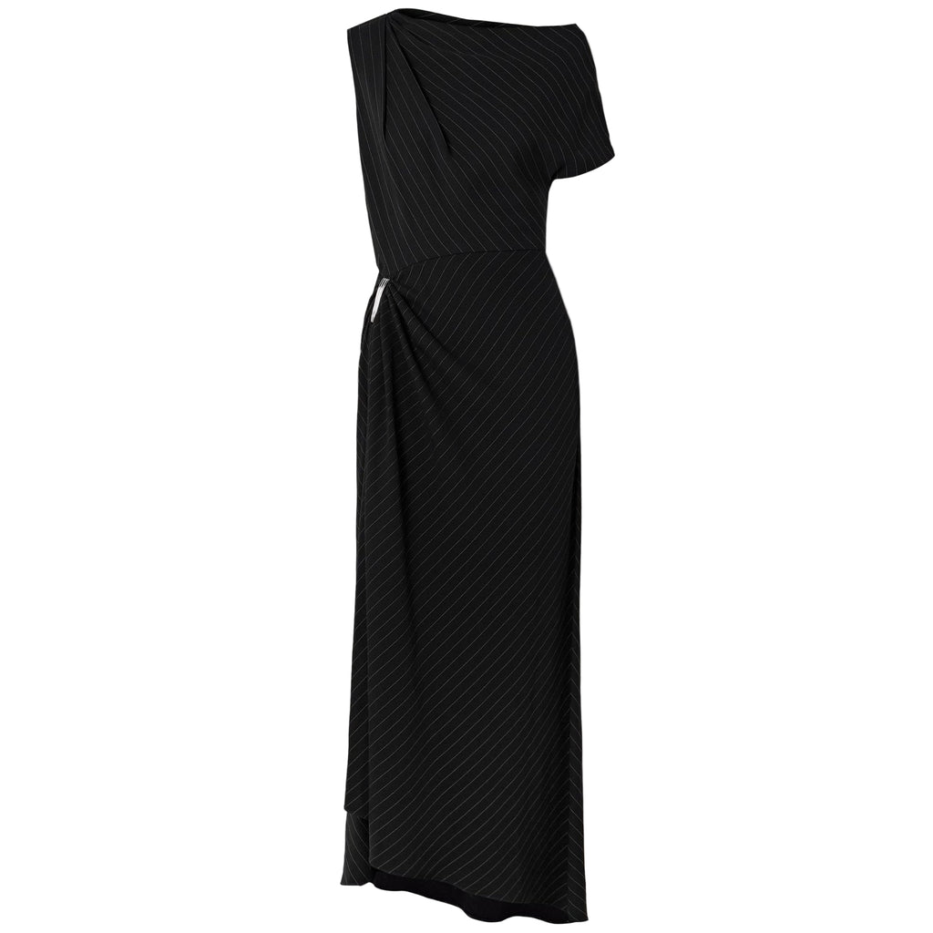 Brandon Maxwell- Lowery Asymmetric Draped Dress