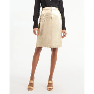 Veronica Beard- Maxine Leather Midi Skirt