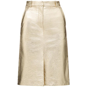 Veronica Beard- Maxine Leather Midi Skirt