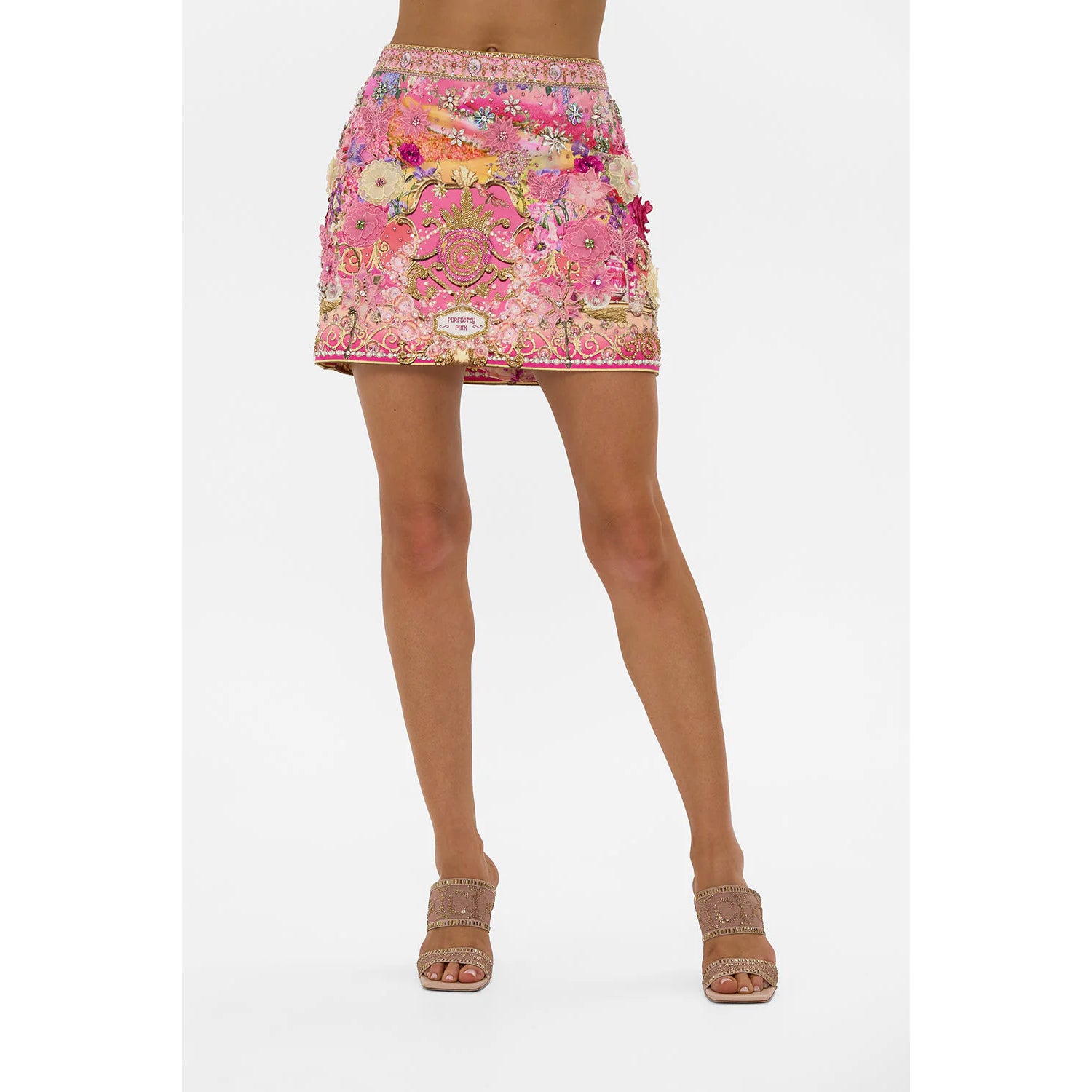 Camilla- Hand Embellished Mini Skirt