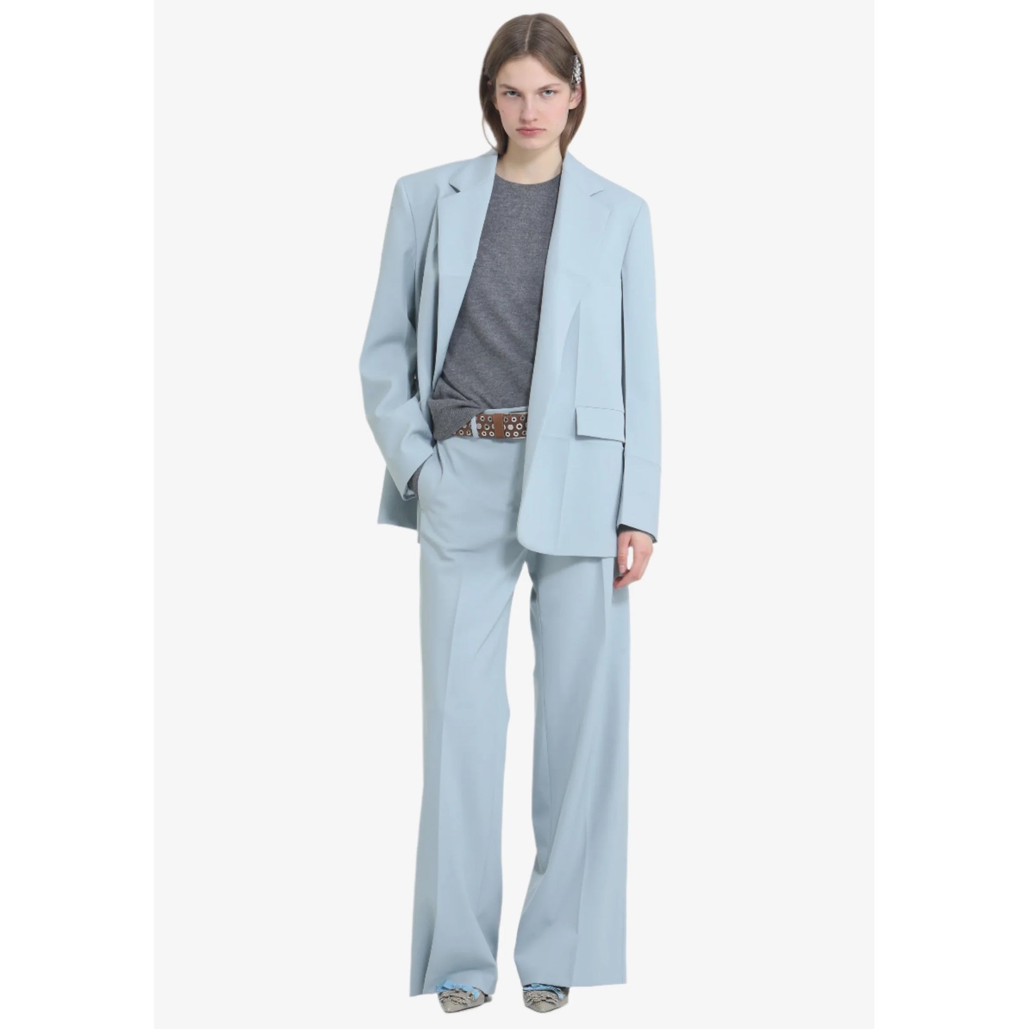 No. 21- Palazzo Trousers with Belt Loops
