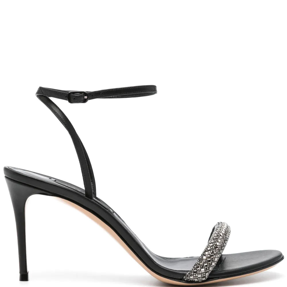 Casadei- Rhinestone Embellished Sandals.