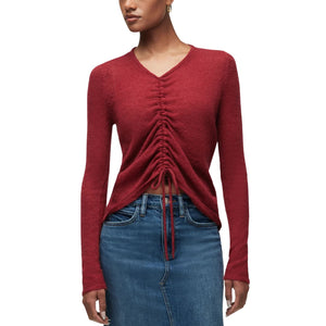 Hudson- Ruched Long Sleeve Sweater