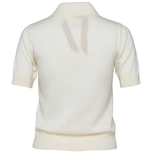 No. 21- Ruffle Front Short Sleeve Polo