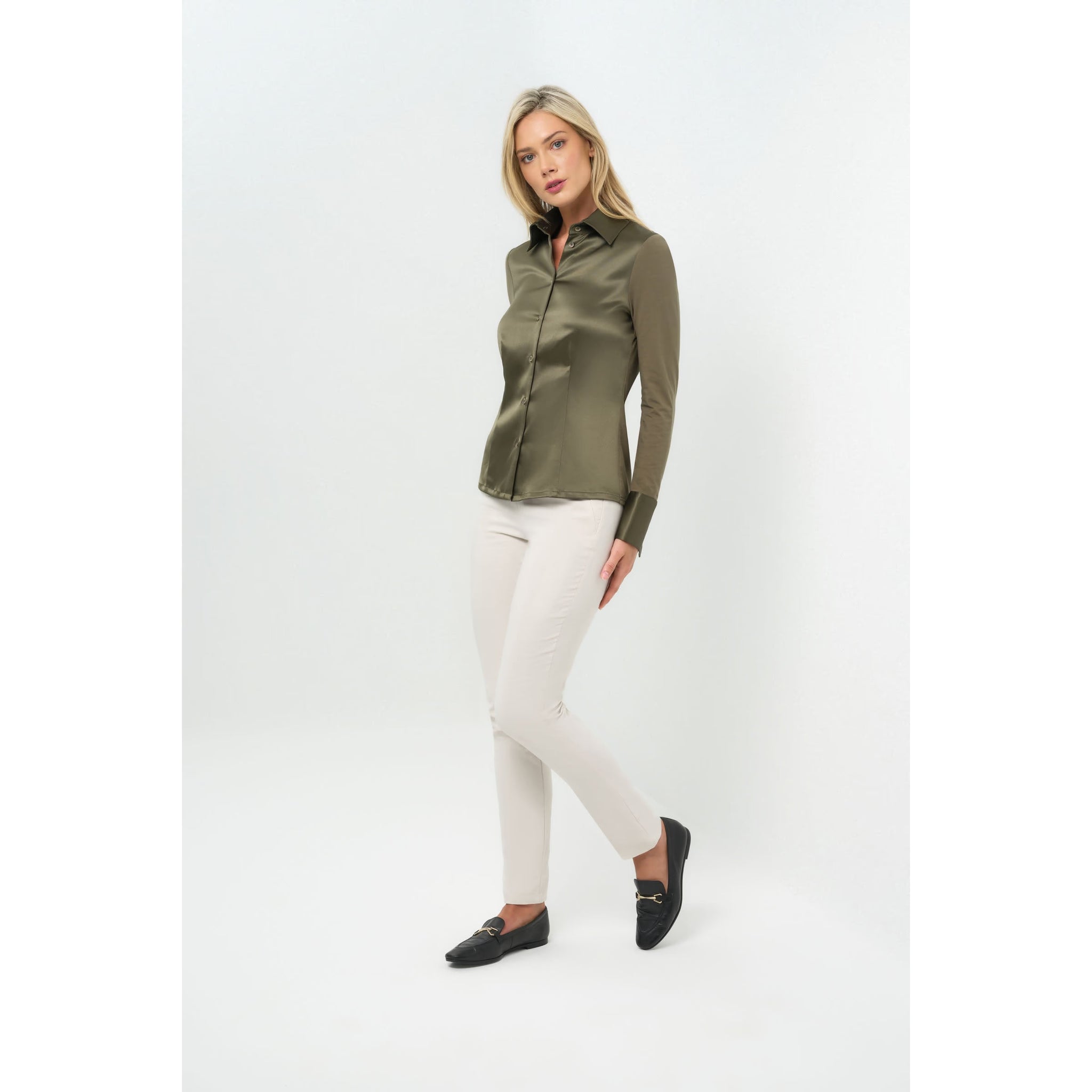 ANATOMIE- Sadie Satin and Supima Top
