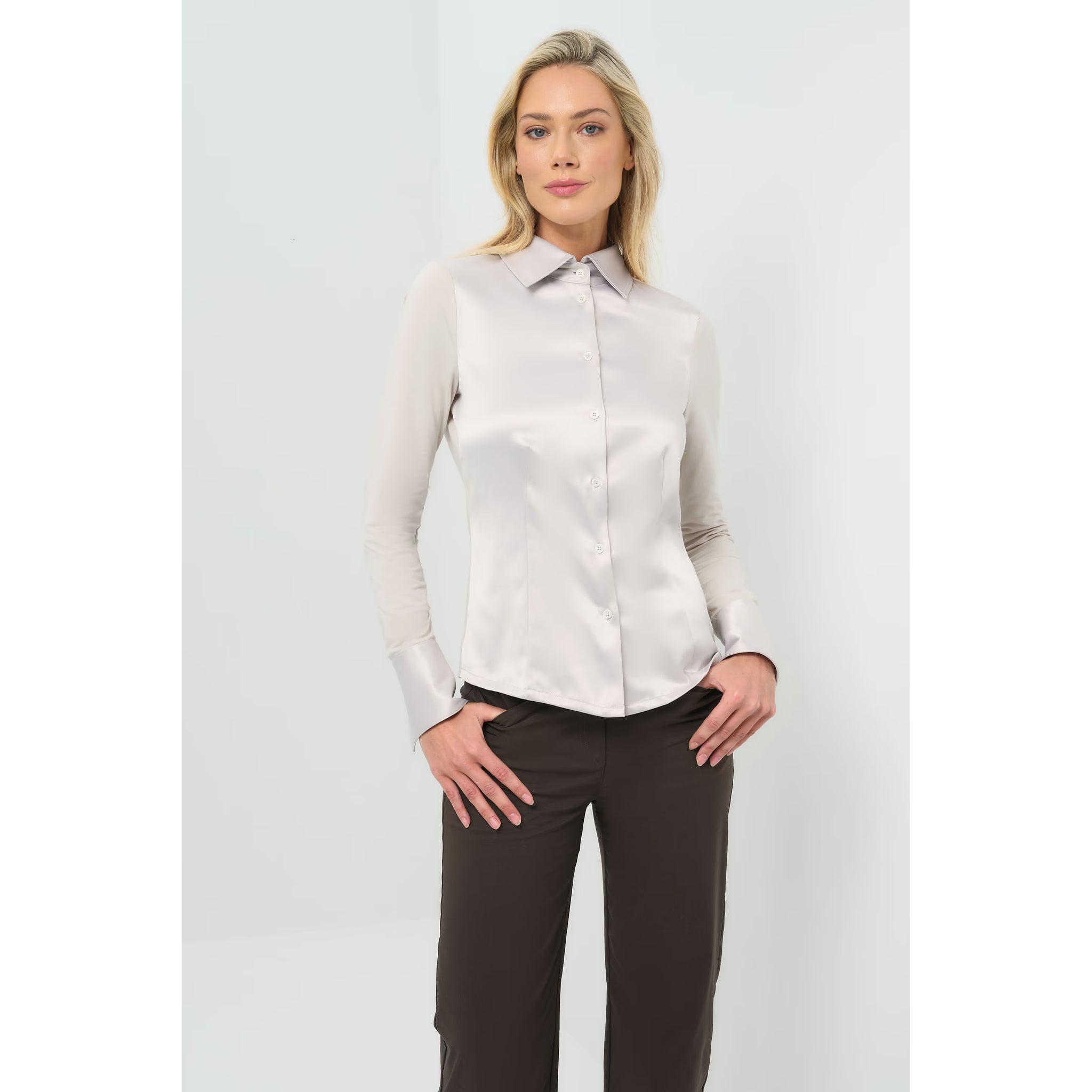 ANATOMIE- Sadie Satin and Supima Top