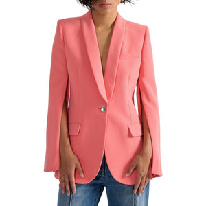Barbara Bui- Zipped-sleeve suit jacket in tangerine caddy
