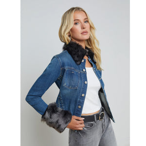 L'AGENCE- Shea Shearling Denim Jacket