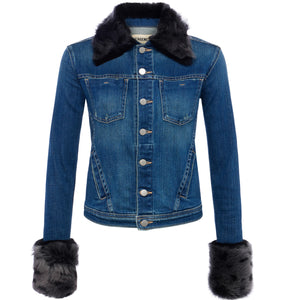 L'AGENCE- Shea Shearling Denim Jacket