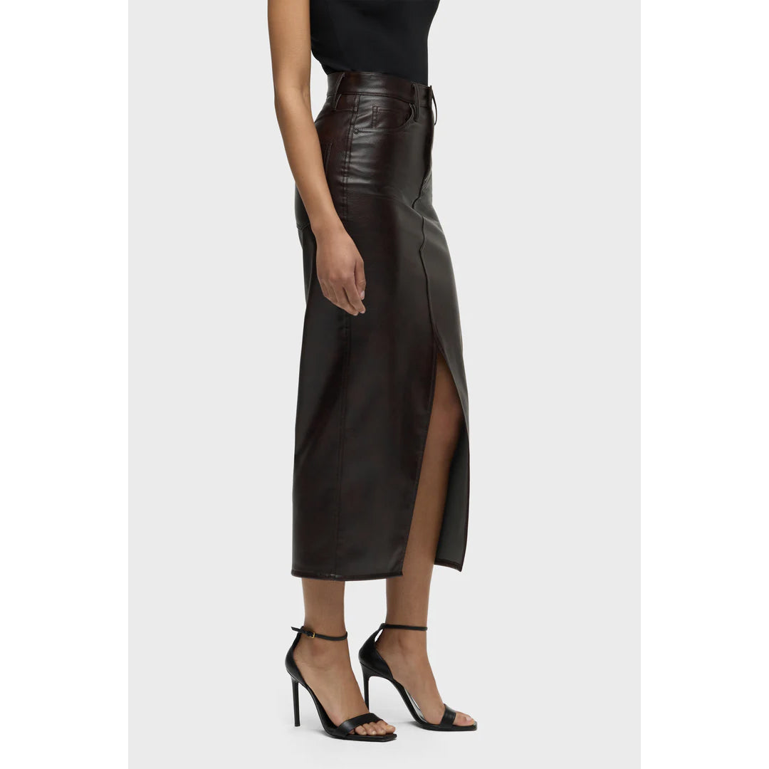 Hudson- Vegan Leather Reconstructed Skirt