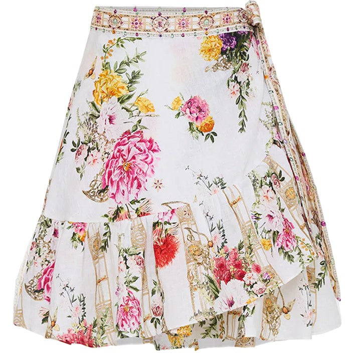 Camilla- Ruffle Hem Wrap Skirt