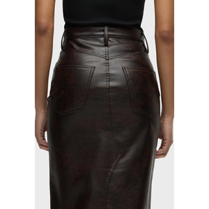 Hudson- Vegan Leather Reconstructed Skirt