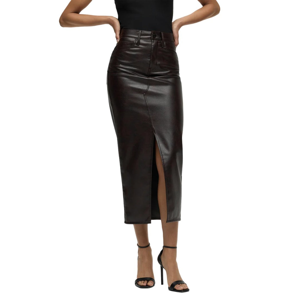 Hudson- Vegan Leather Reconstructed Skirt