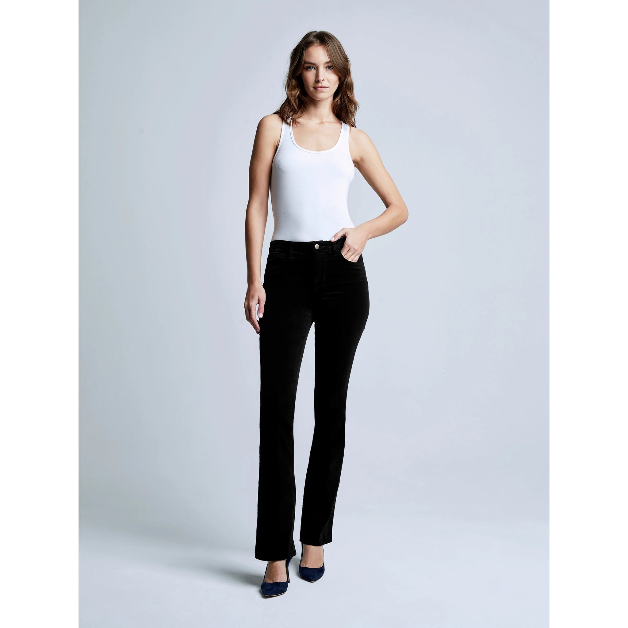 L'AGENCE- Stevie Velvet Straight Jeans