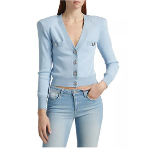 L'AGENCE- Taya Knit Crop Cardigan