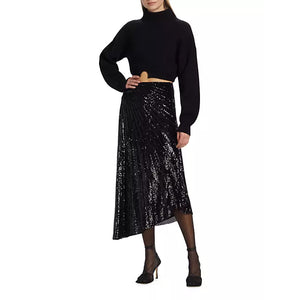 A.L.C.- Tori Sequined Pleated Skirt