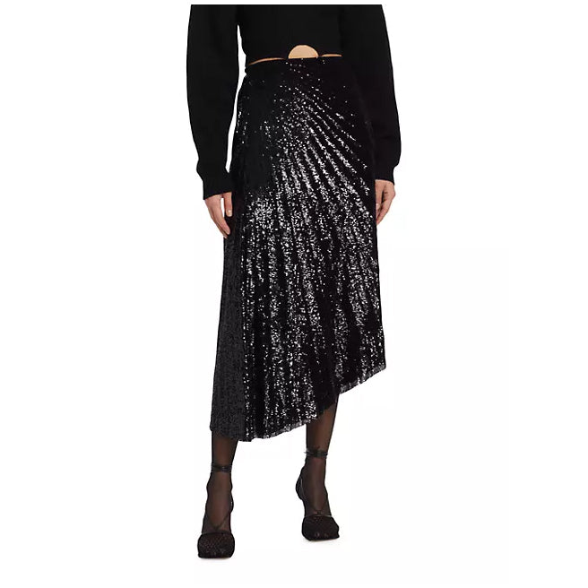 A.L.C.- Tori Sequined Pleated Skirt