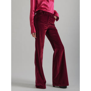 Barbara Bui- Bootleg Cut Velvet Pants