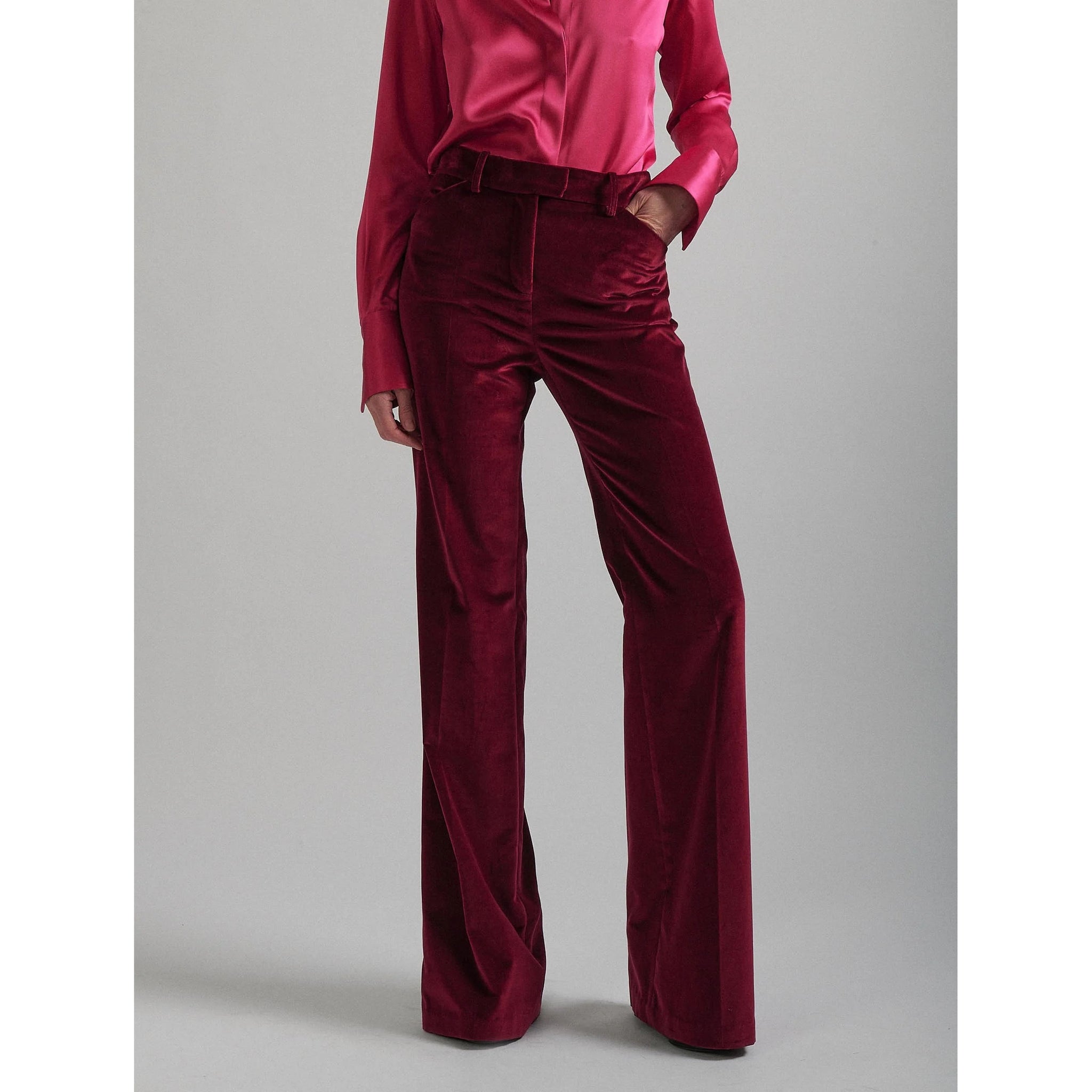 Barbara Bui- Bootleg Cut Velvet Pants