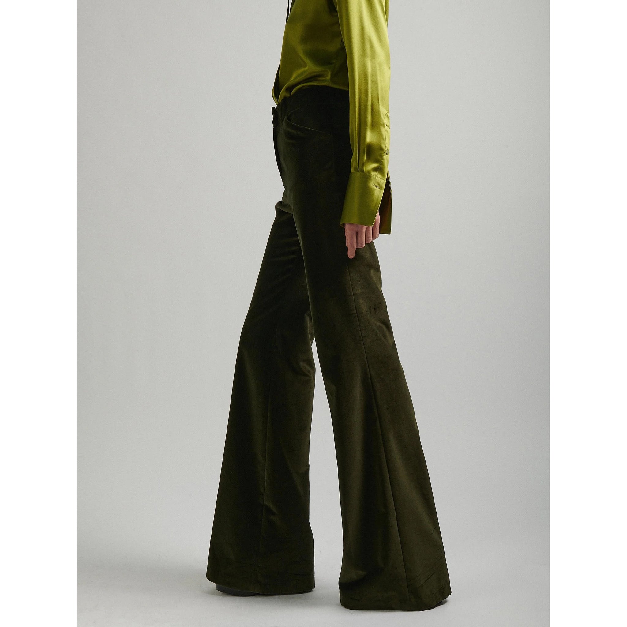 Barbara Bui- Bootleg Cut Velvet Pants